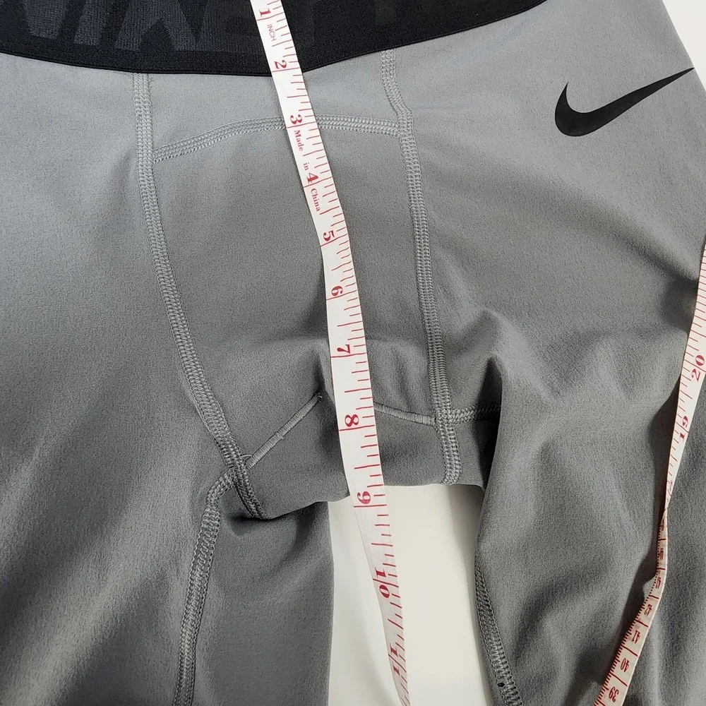 Nike Pro Compression Tights Men's M Gray Dri-FIT Athletic Training Pants